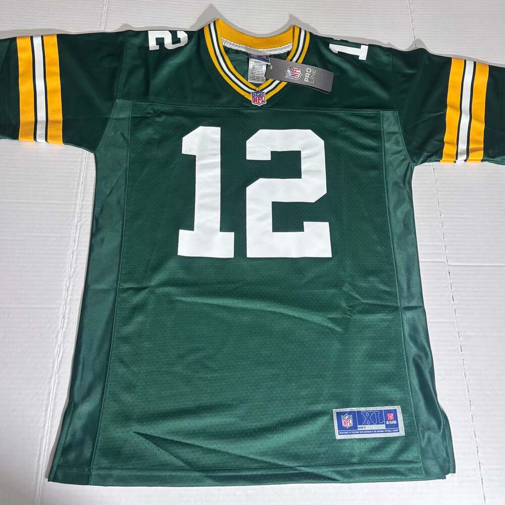 Nike On Field Aaron Rodgers 12 Jersey Youth Large Green Bay Packers NFL Football